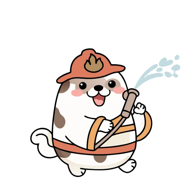 駆けつけ火消し頭のイラスト